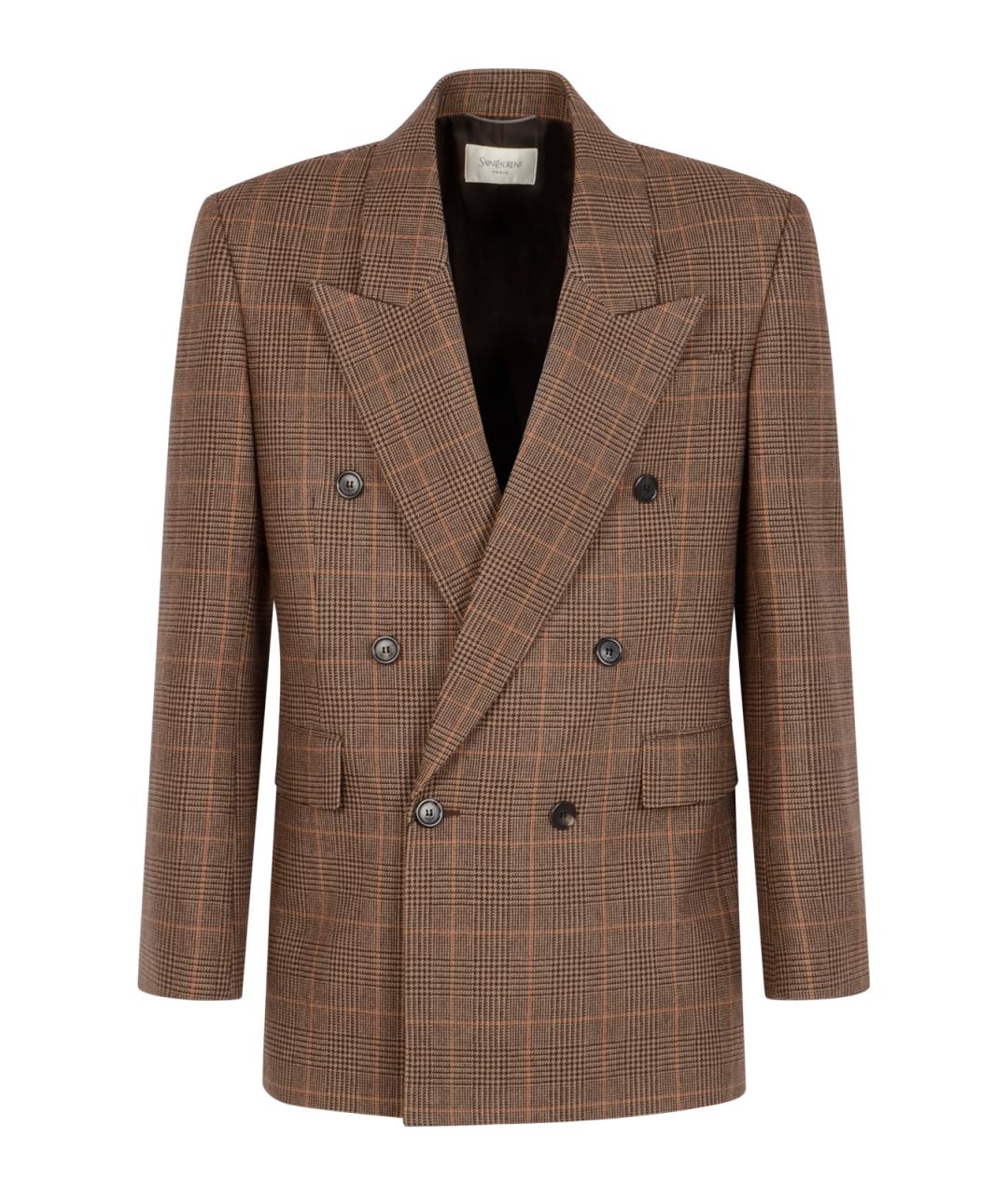 SAINT LAURENT Мульти шерстяной пиджак, фото 1