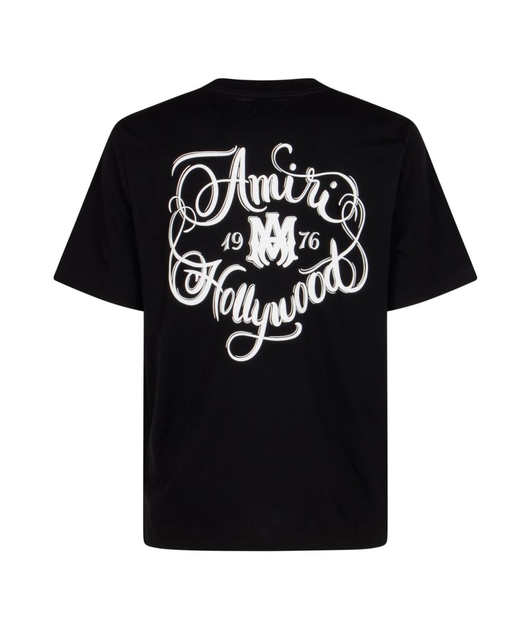 AMIRI Черная хлопковая футболка, фото 2