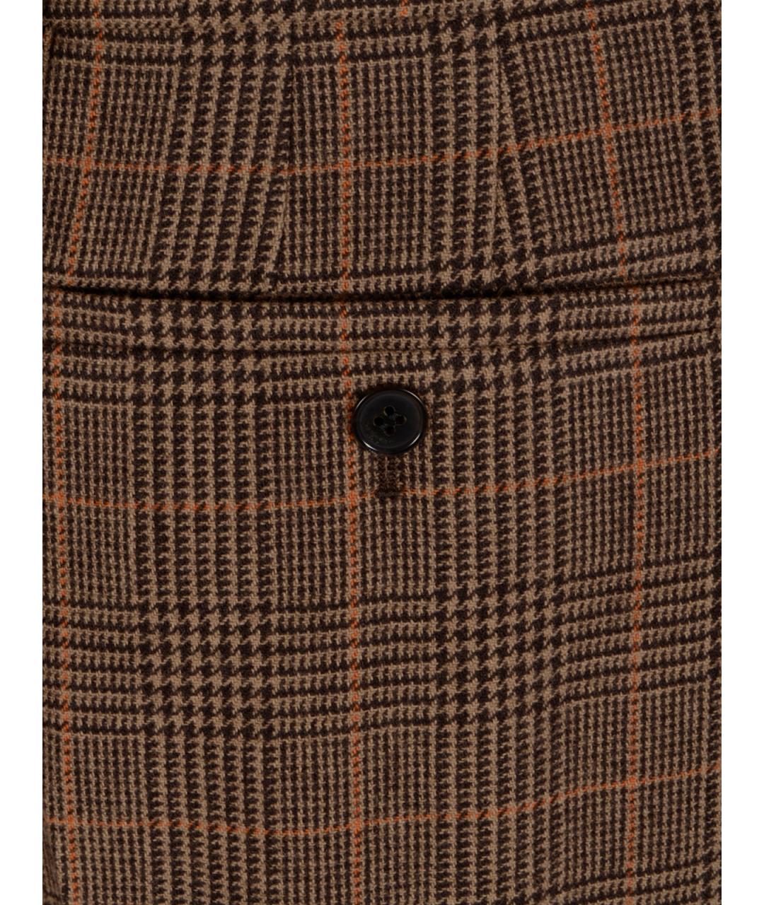 SAINT LAURENT Мульти шерстяные повседневные брюки, фото 3