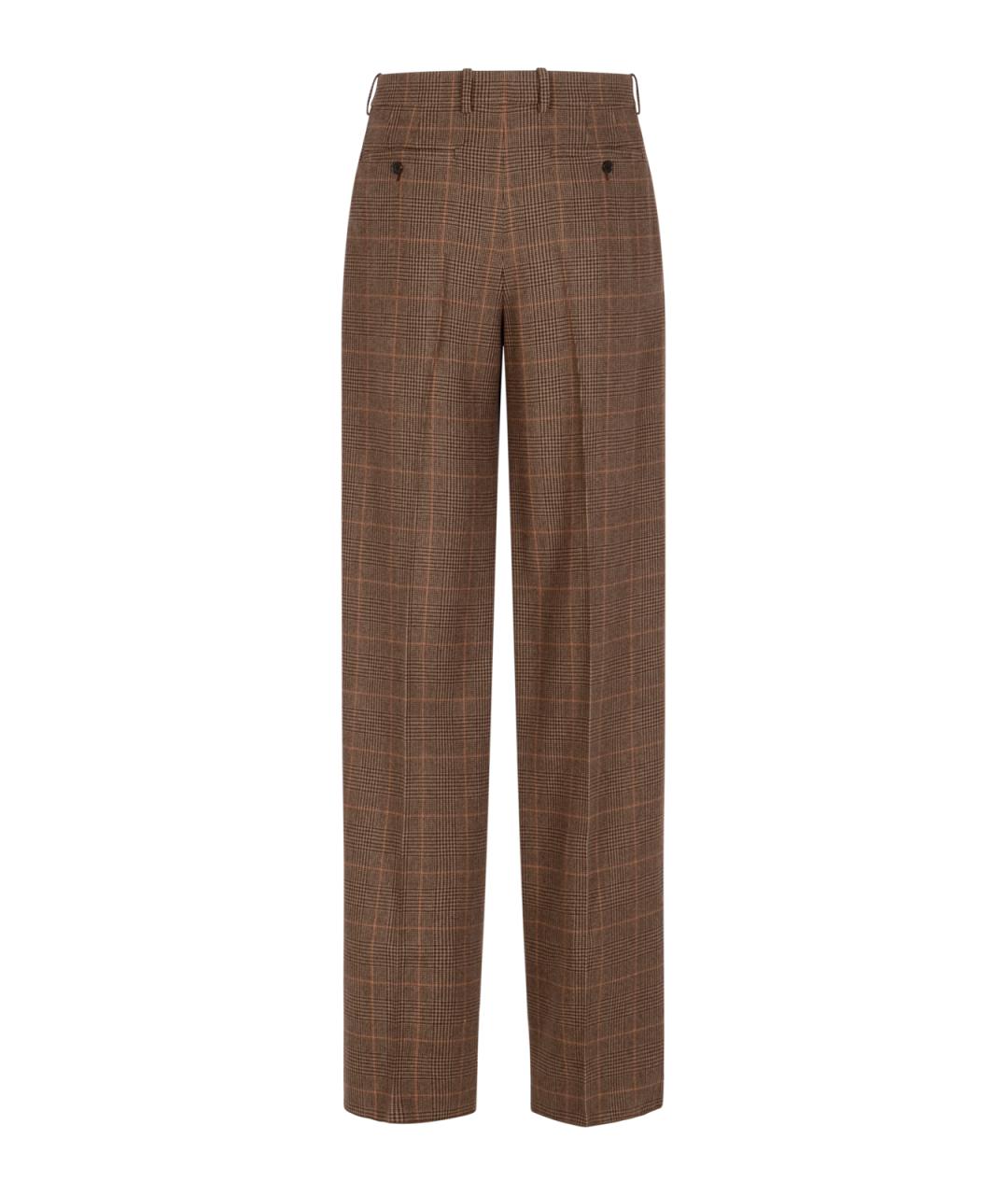 SAINT LAURENT Мульти шерстяные повседневные брюки, фото 2