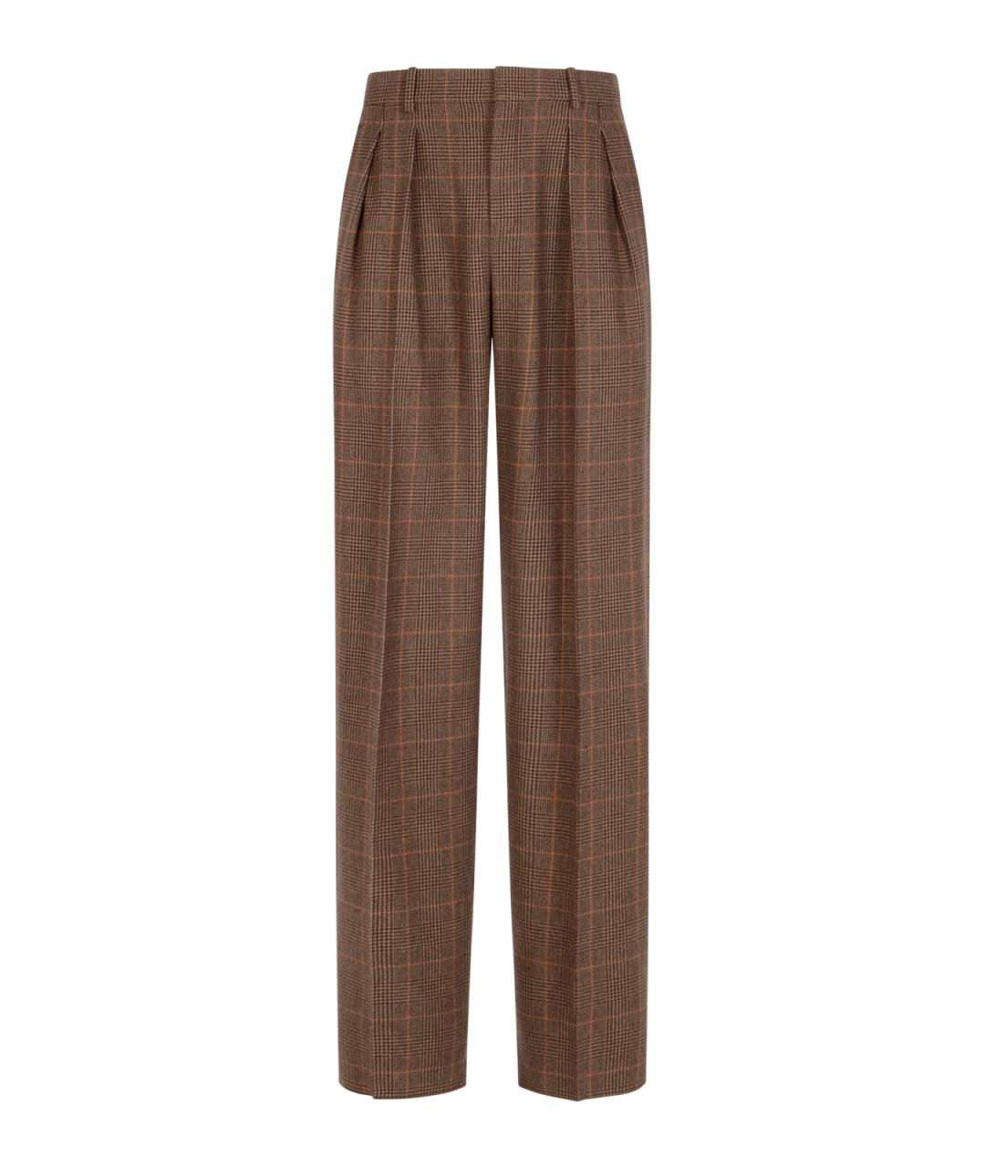 SAINT LAURENT Мульти шерстяные повседневные брюки, фото 1