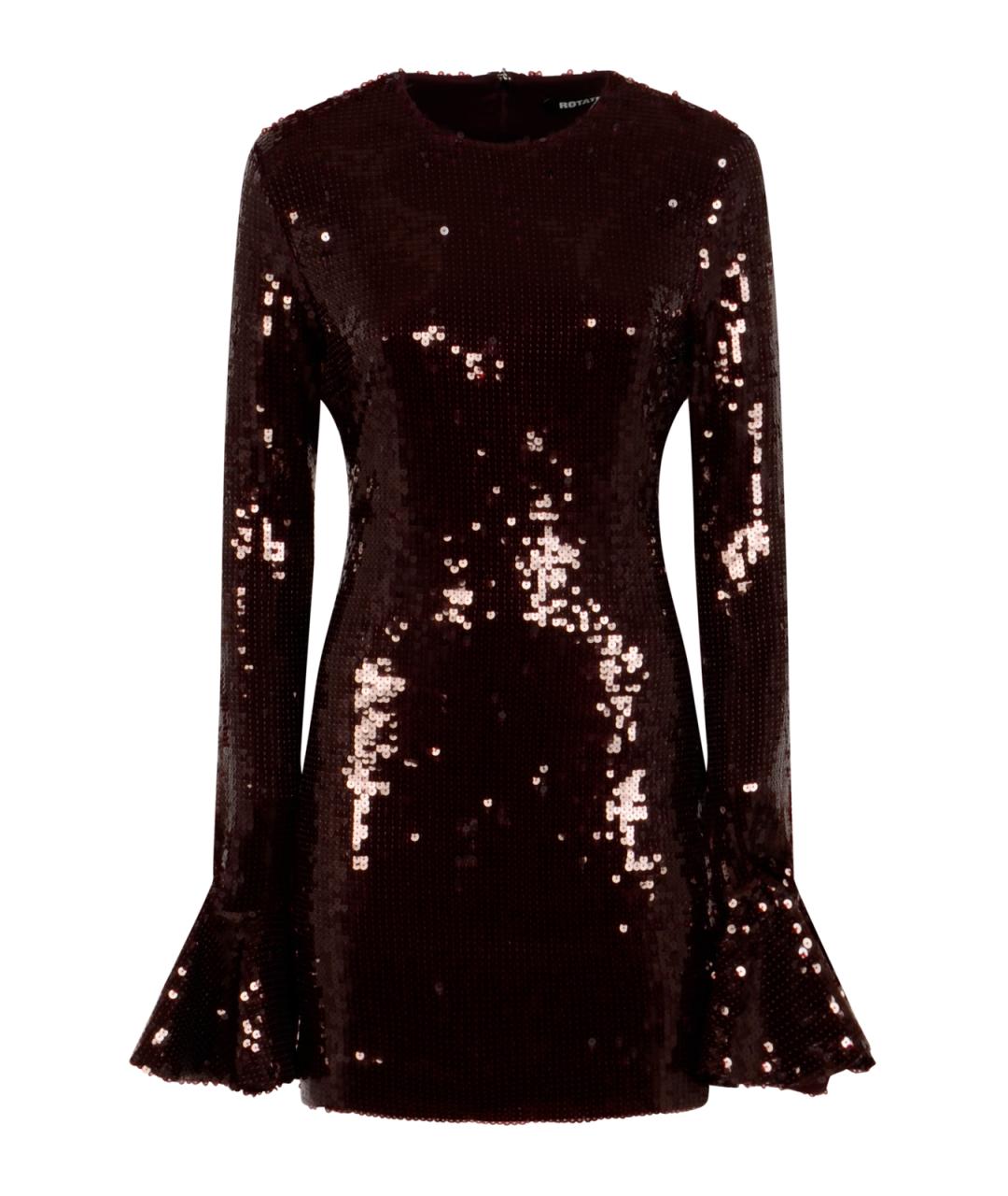 ROTATE Бордовое полиэстеровое вечернее платье, фото 1