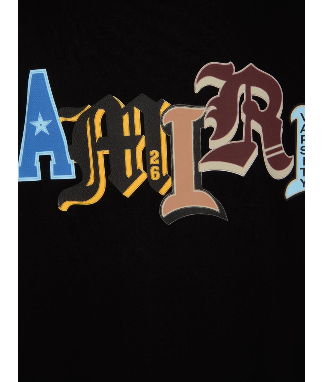 AMIRI Черная хлопковая футболка, фото 3