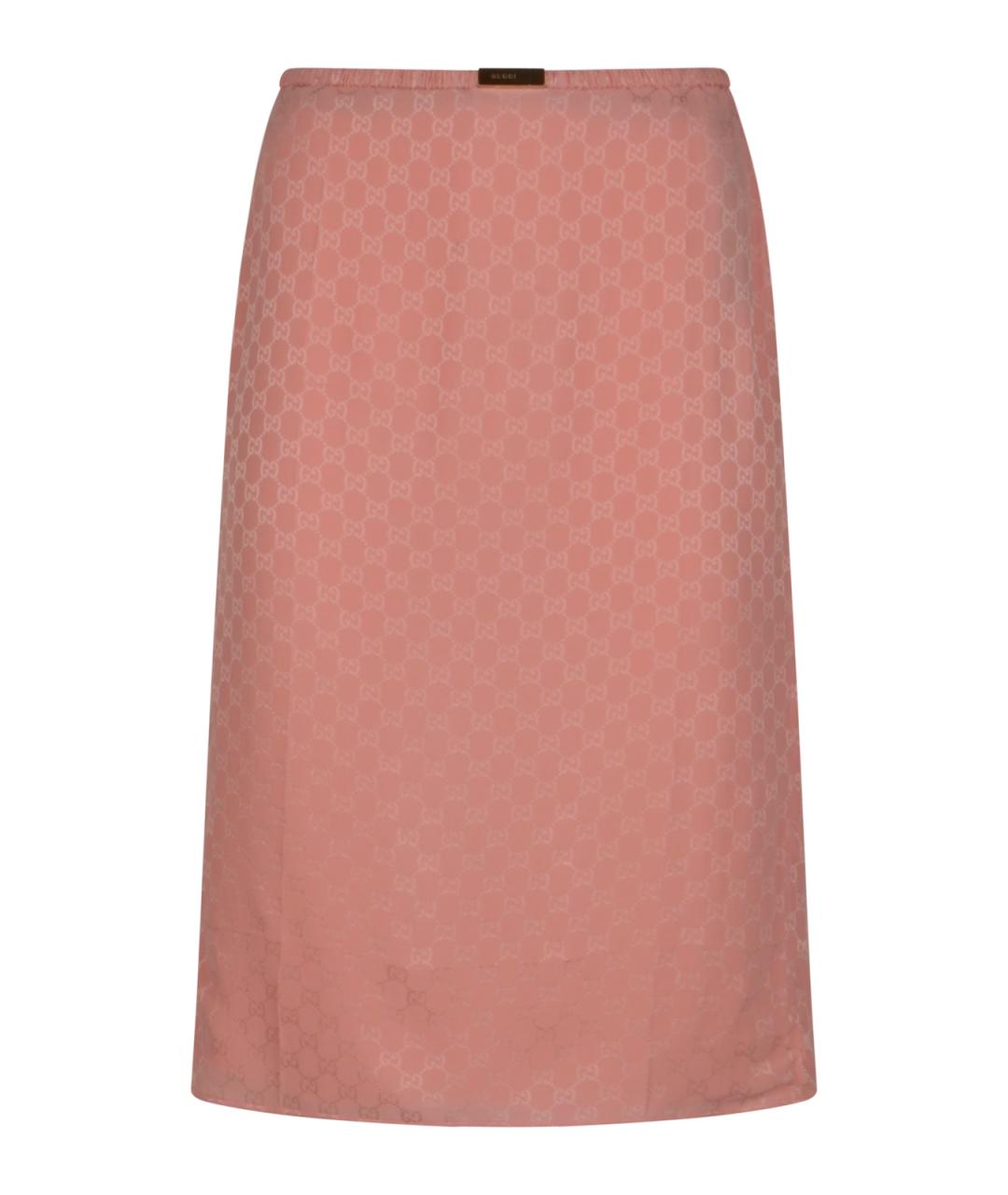 GUCCI Мульти шелковая юбка миди, фото 1