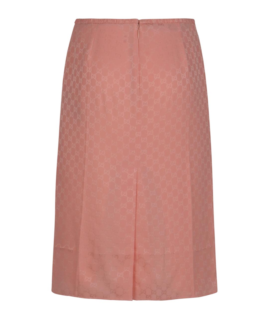 GUCCI Мульти шелковая юбка миди, фото 2