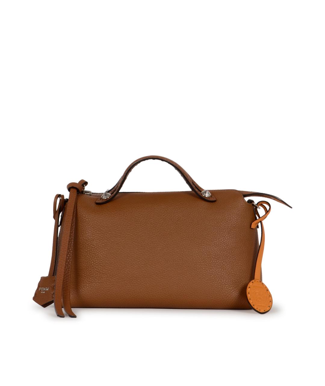 FENDI Коричневая кожаная сумка тоут, фото 1