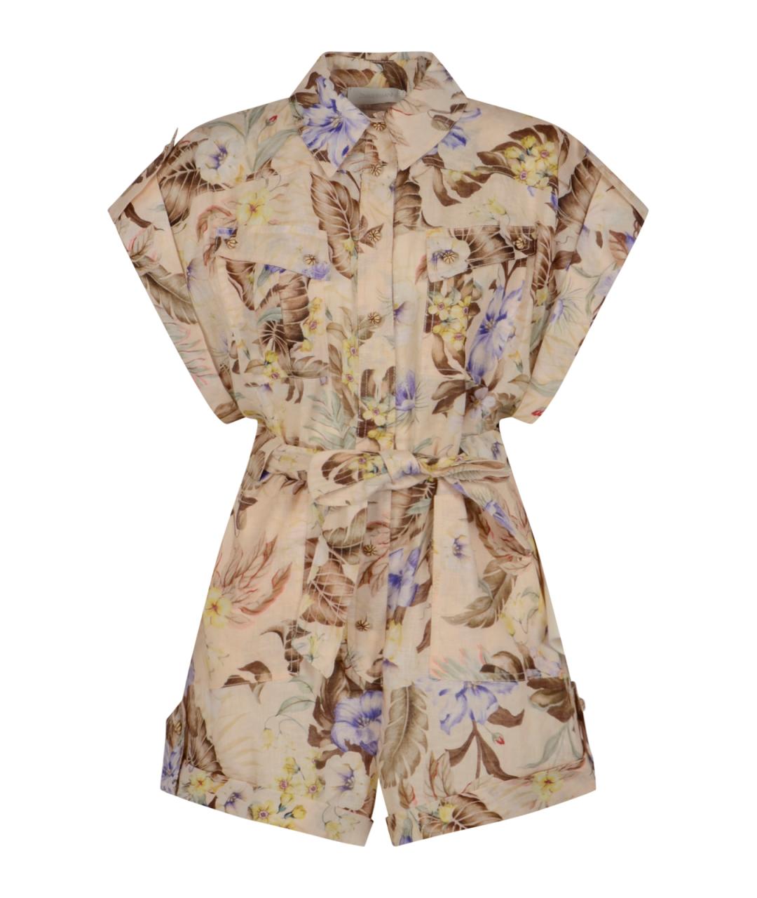 ZIMMERMANN Мульти льняной комбинезон, фото 1