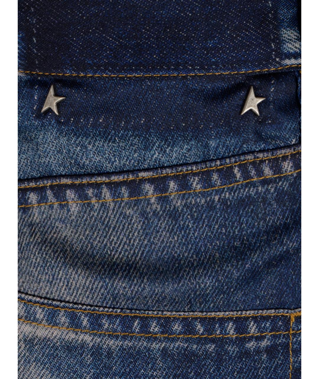 GOLDEN GOOSE DELUXE BRAND Синие прямые джинсы, фото 3