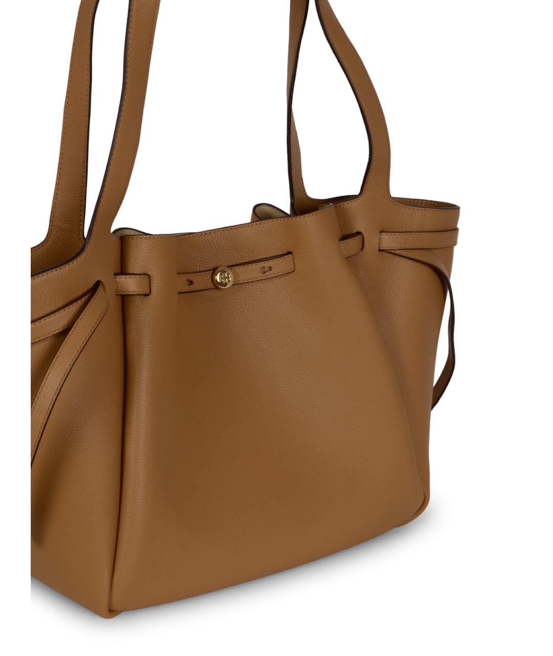 TORY BURCH Бежевая кожаная сумка тоут, фото 4