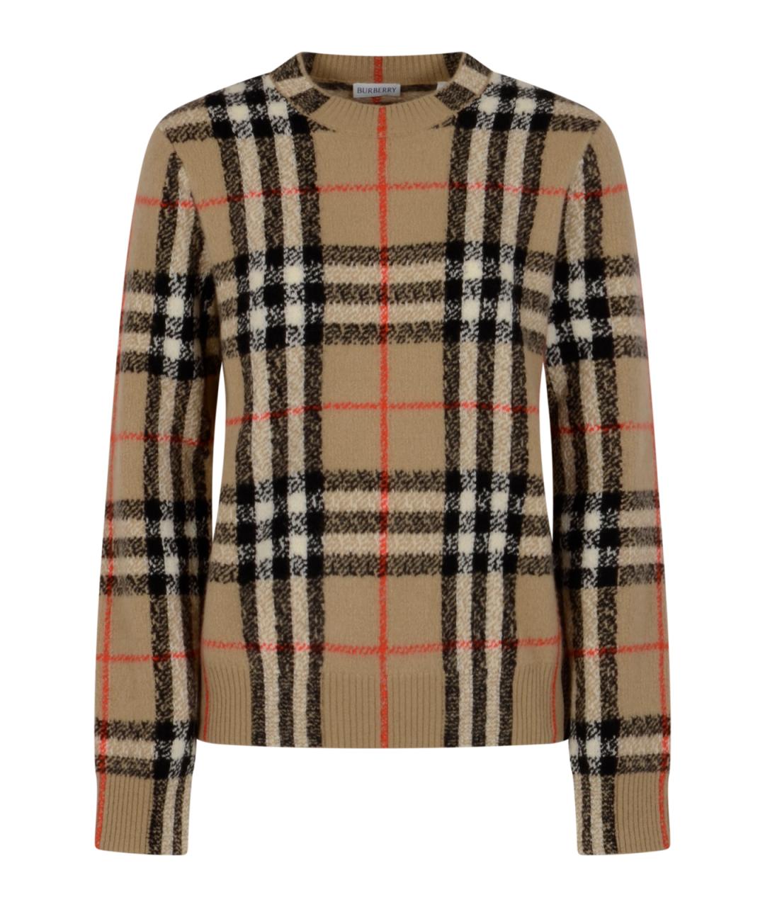 BURBERRY Бежевый кашемировый джемпер / свитер, фото 1