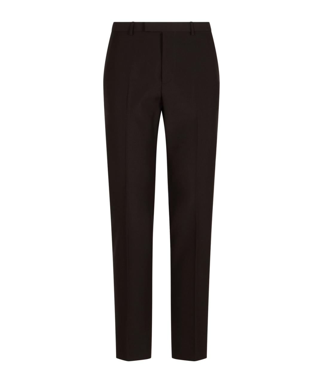 GUCCI Коричневые полиэстеровые повседневные брюки, фото 1