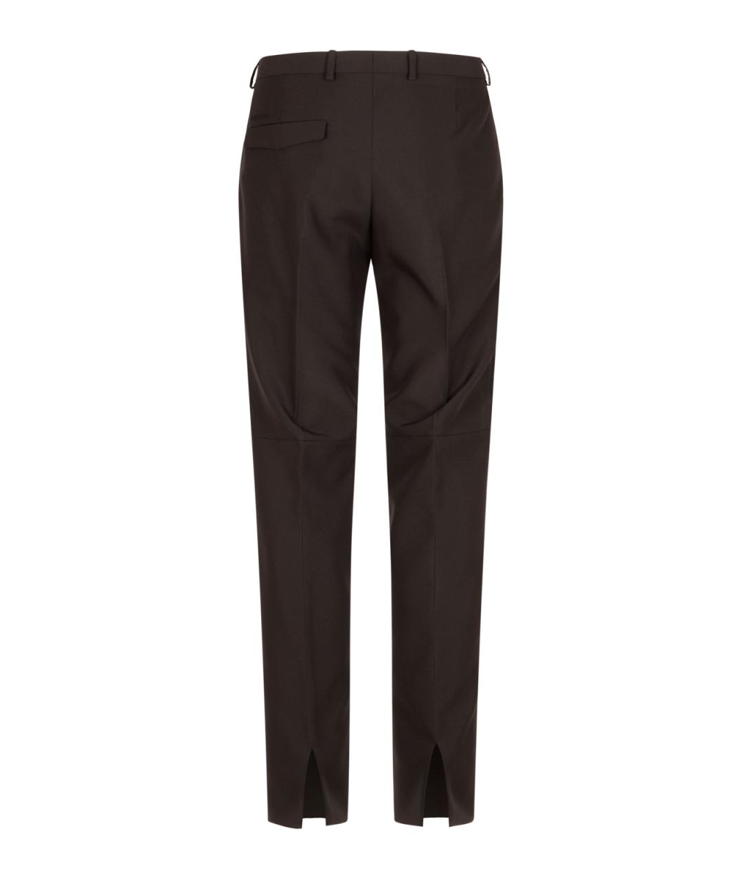 GUCCI Коричневые полиэстеровые повседневные брюки, фото 2