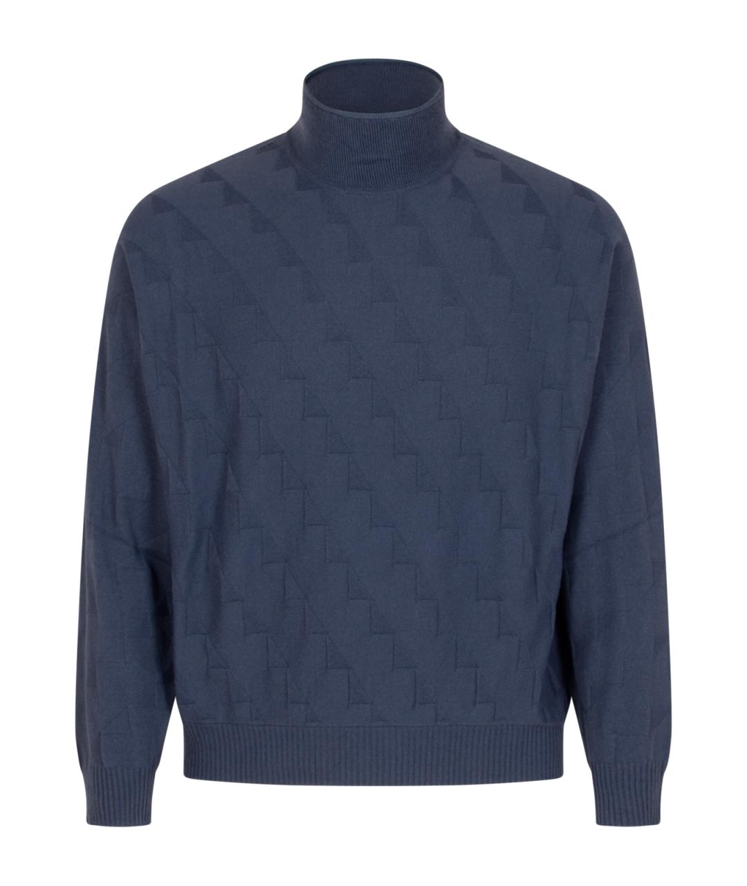 EMPORIO ARMANI Синий джемпер / свитер, фото 1