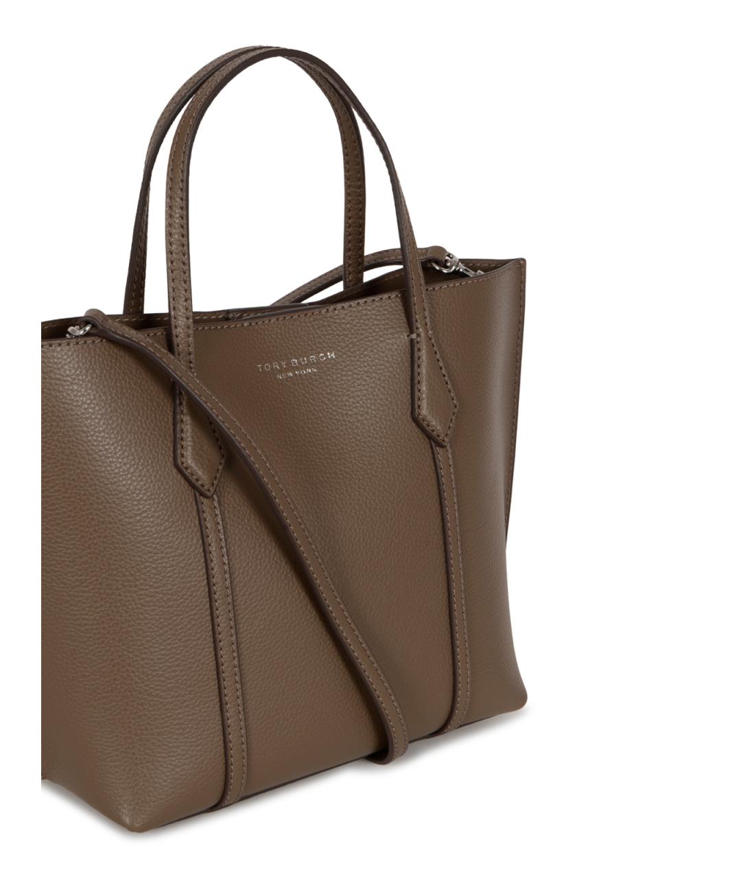 TORY BURCH Коричневая кожаная сумка тоут, фото 5
