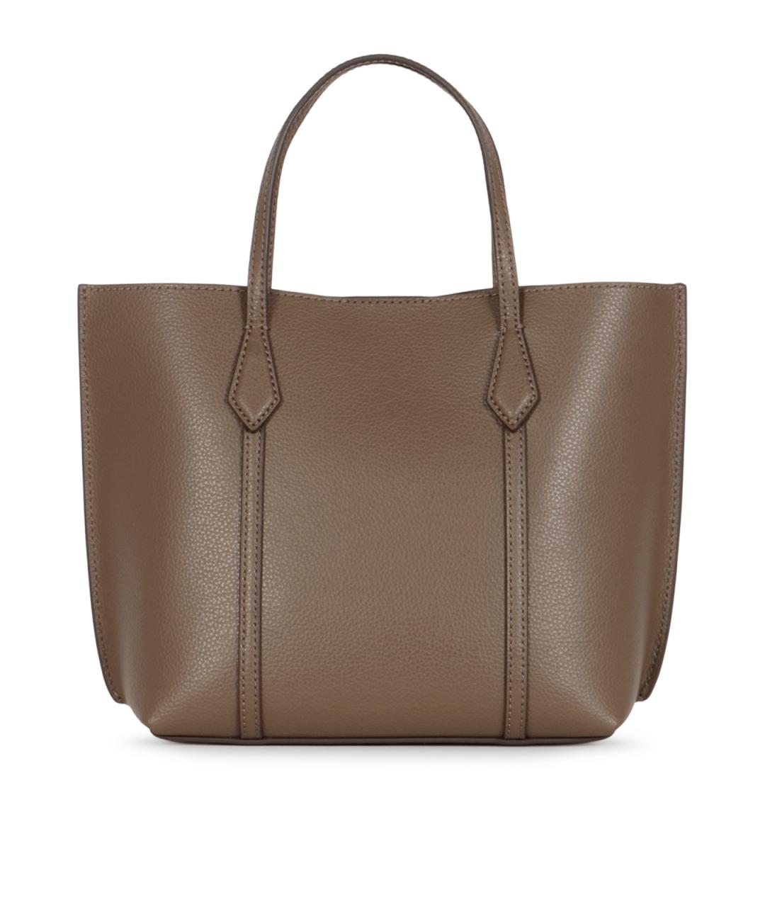 TORY BURCH Коричневая кожаная сумка тоут, фото 3