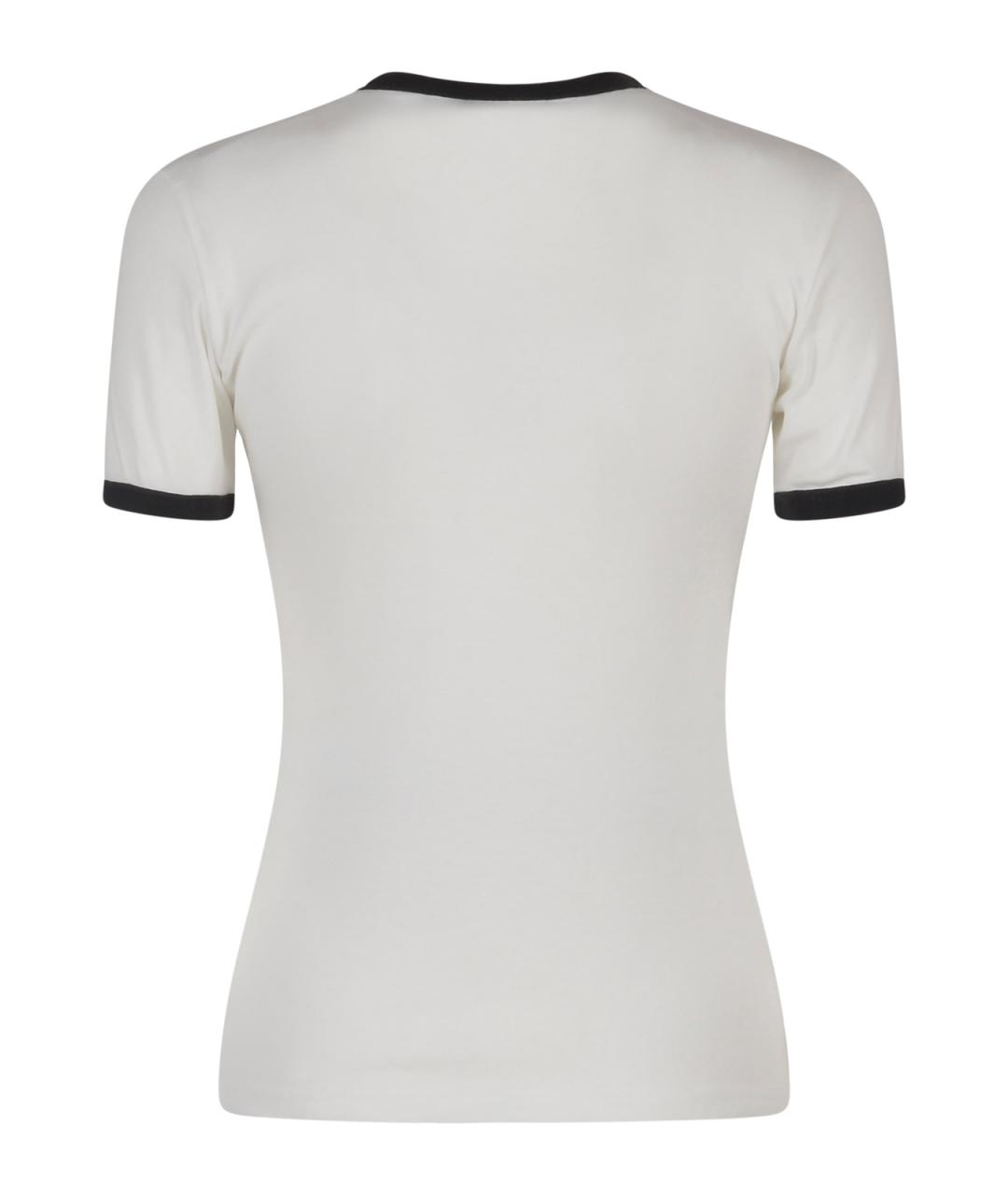 COURREGES Белая хлопковая футболка, фото 2