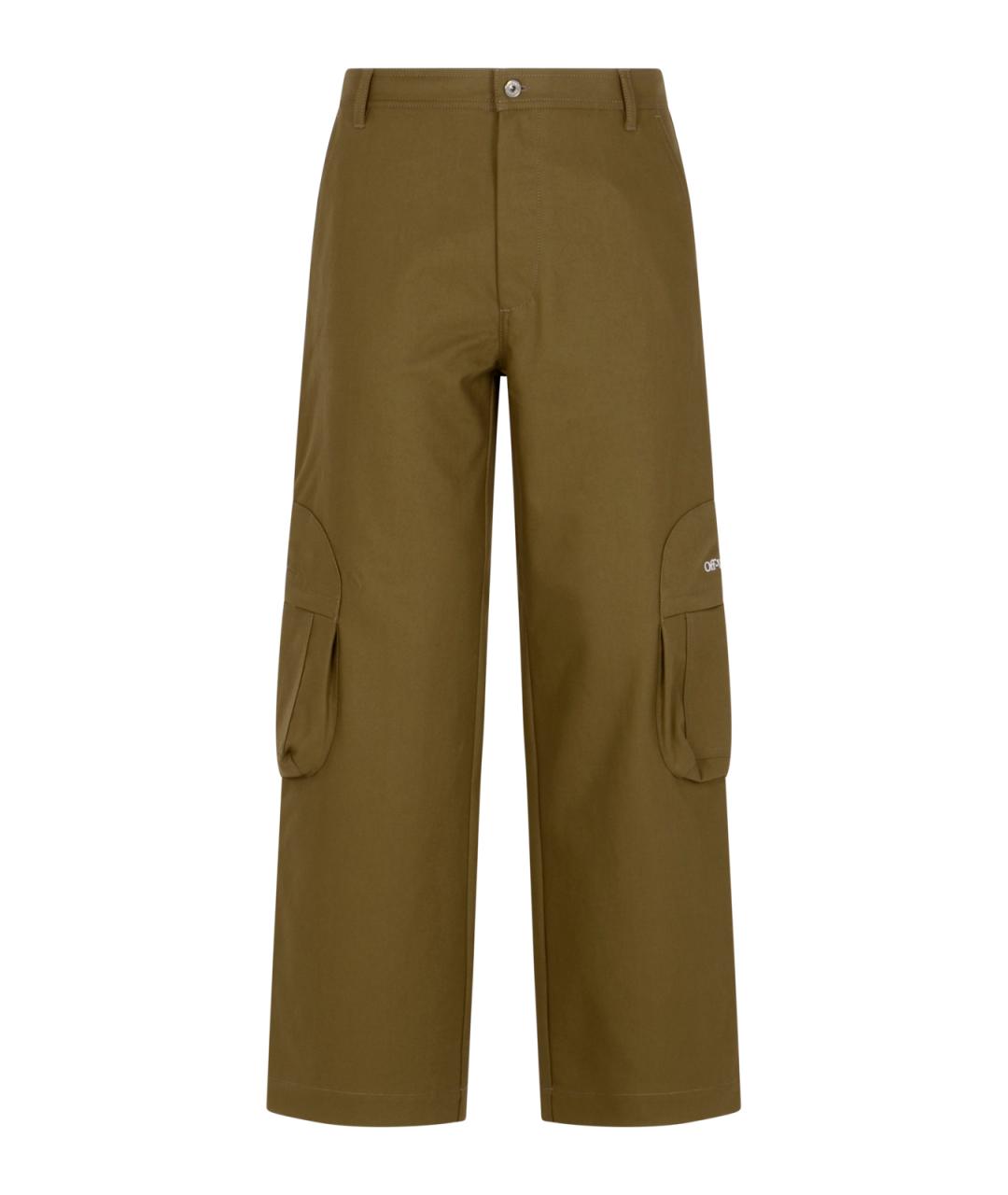 OFF-WHITE Мульти хлопковые повседневные брюки, фото 1