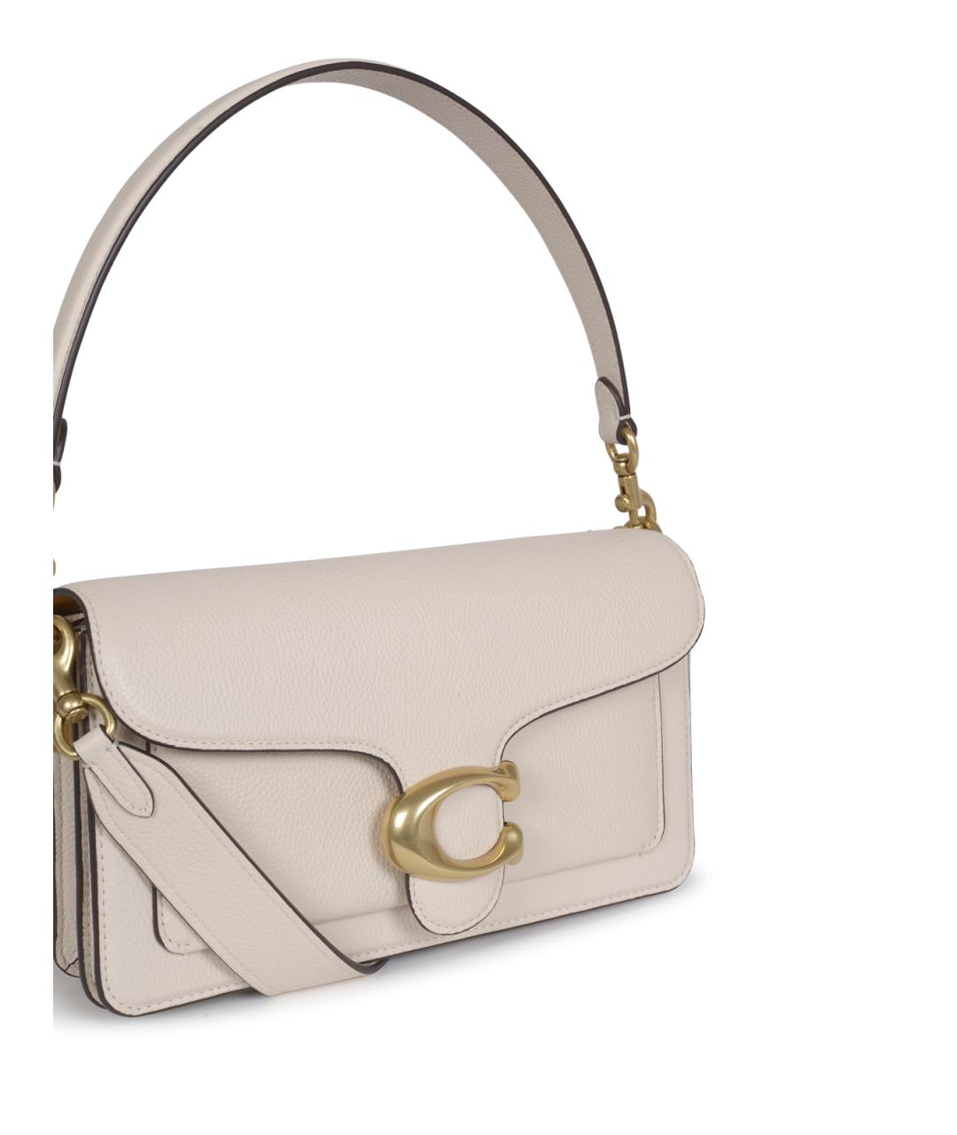 COACH Белая кожаная сумка через плечо, фото 4