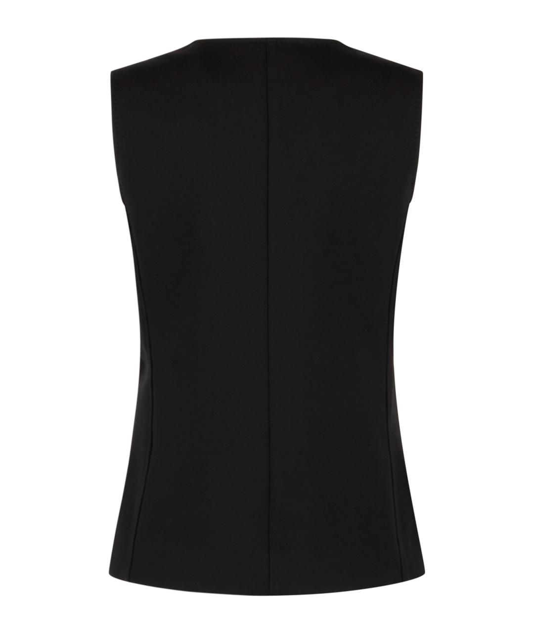 MAX MARA Черный вискозный жилет, фото 2