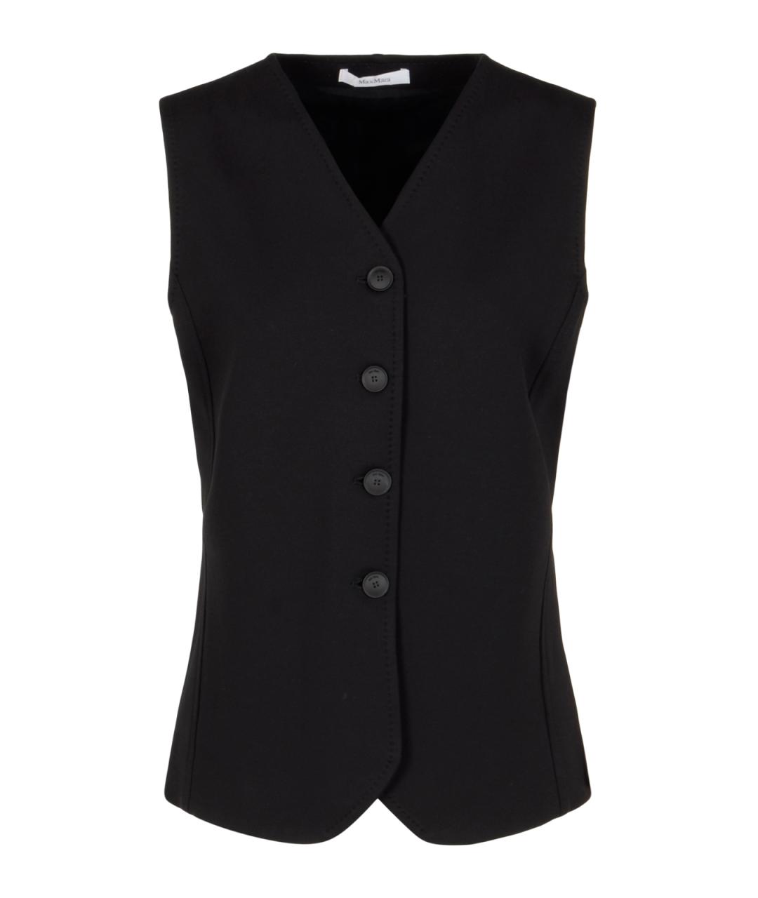 MAX MARA Черный вискозный жилет, фото 1