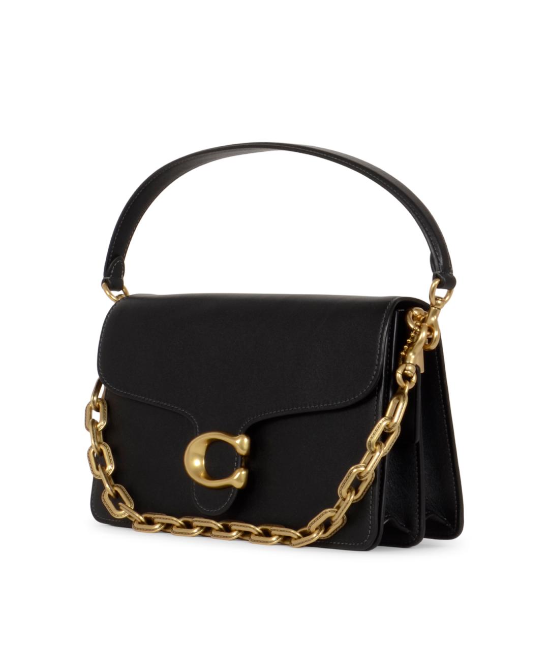 COACH Черная кожаная сумка через плечо, фото 2