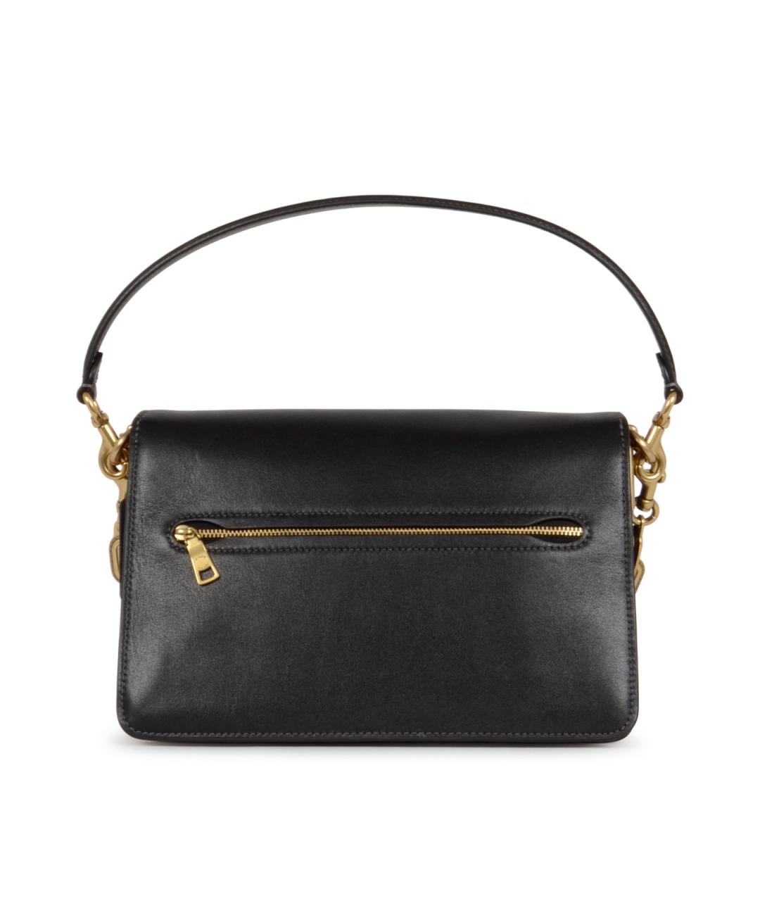 COACH Черная кожаная сумка через плечо, фото 3