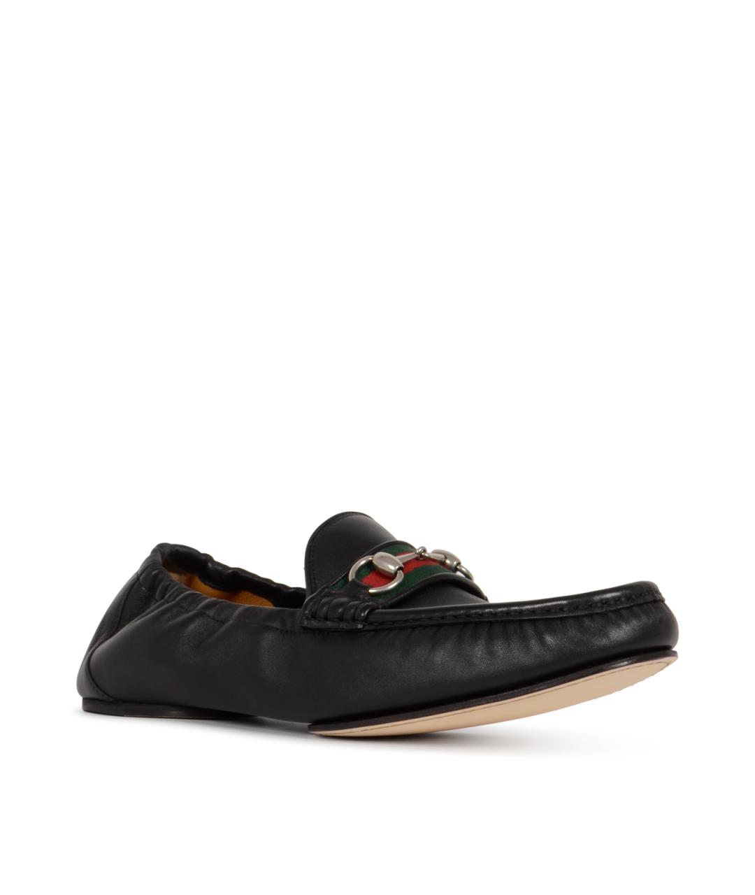 GUCCI Черные кожаные лоферы, фото 2