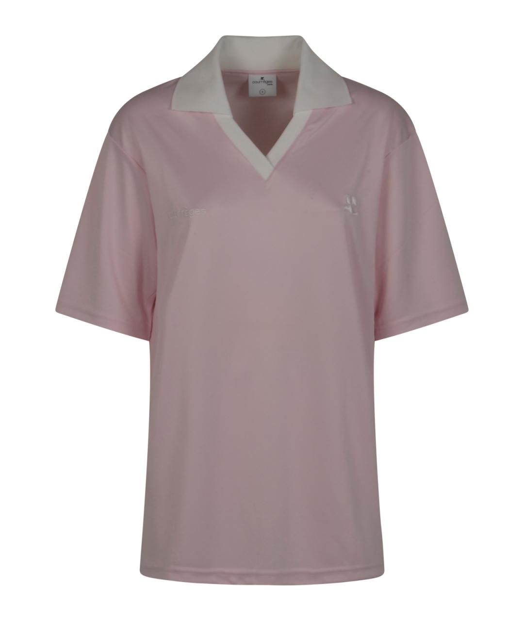COURREGES Розовая футболка, фото 1