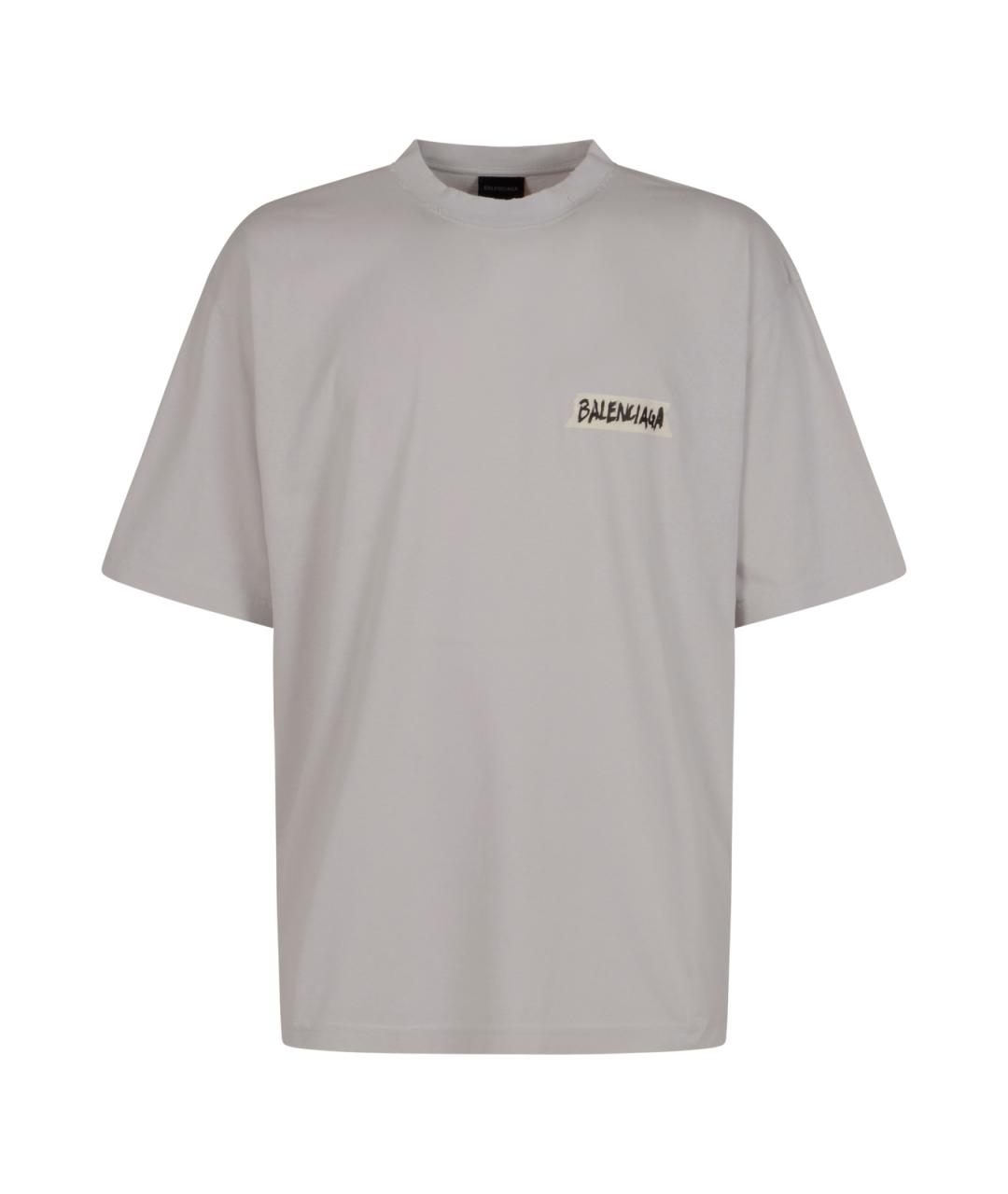 BALENCIAGA Белая хлопковая футболка, фото 1