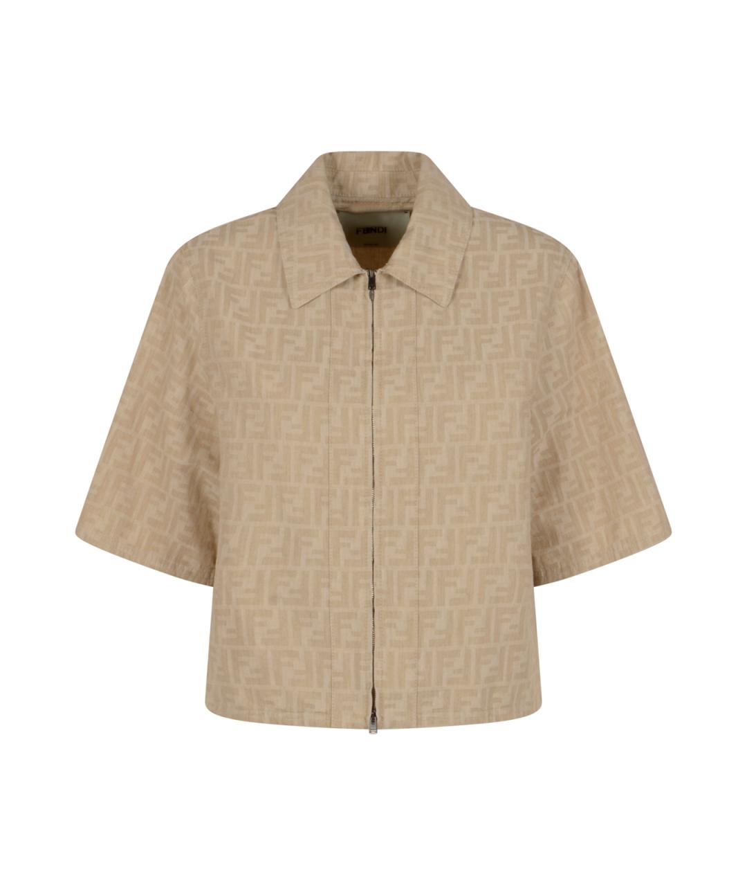 FENDI Бежевая рубашка, фото 1