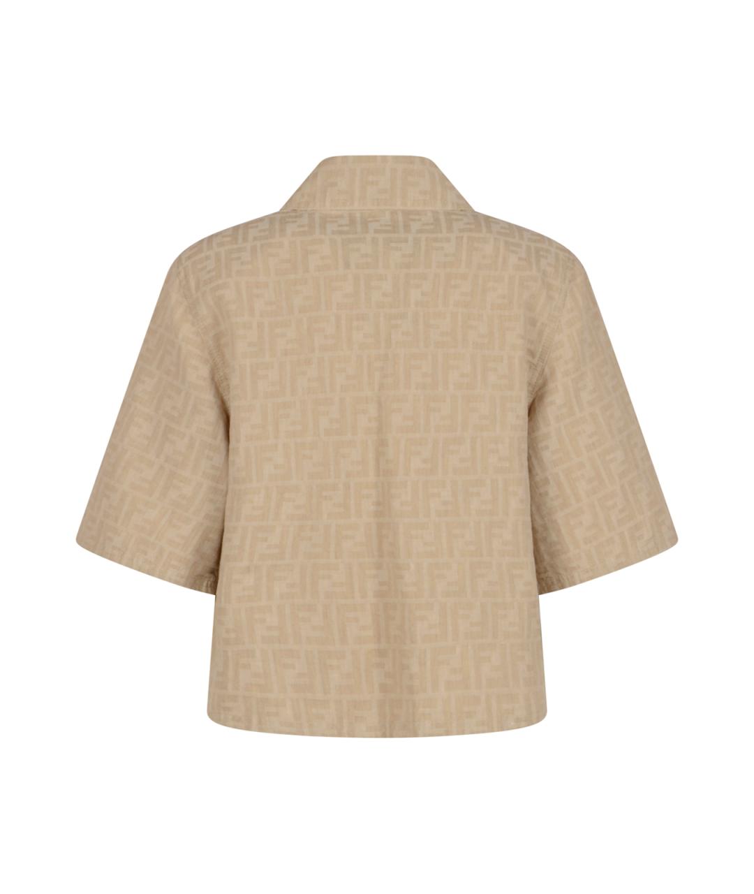 FENDI Бежевая рубашка, фото 2
