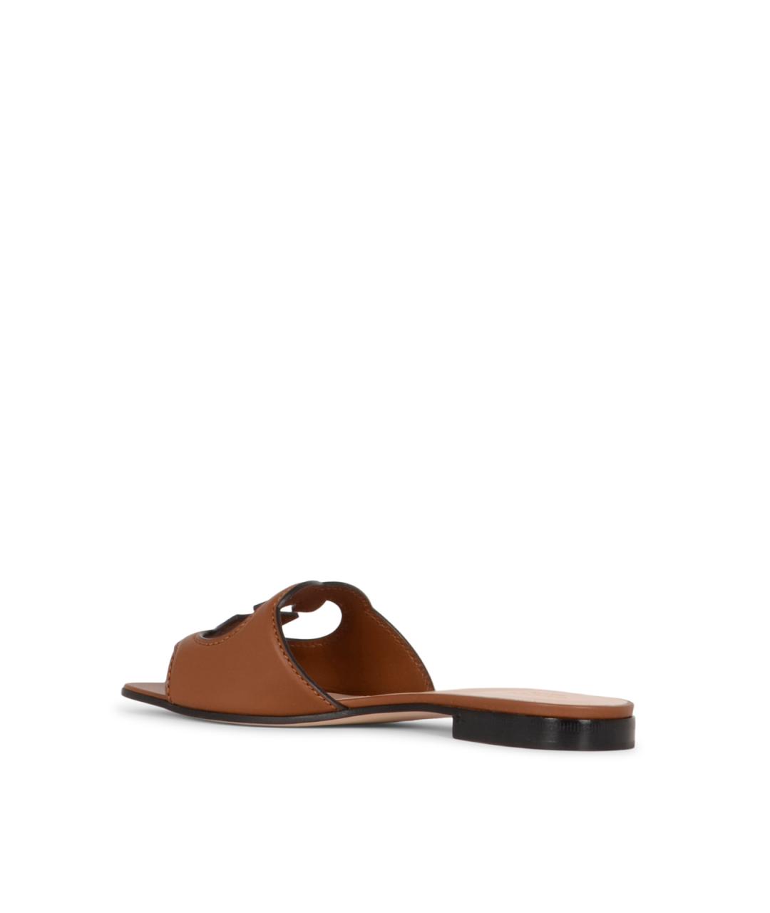 GUCCI Коричневые бархатные шлепанцы, фото 3