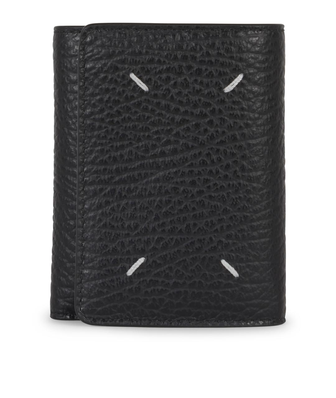 MAISON MARGIELA Черный кожаный кошелек, фото 2