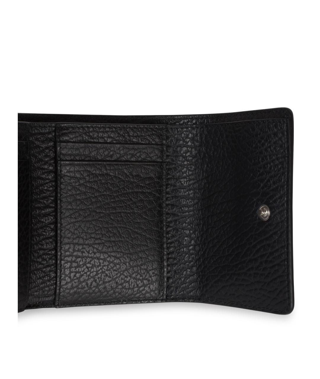 MAISON MARGIELA Черный кожаный кошелек, фото 3