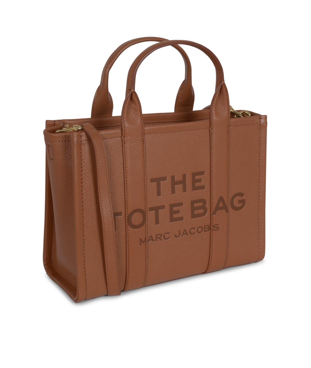 MARC JACOBS Коричневая кожаная сумка тоут, фото 4