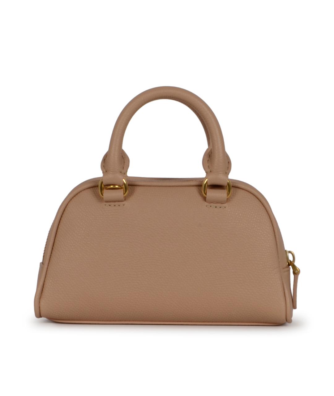 VALENTINO Бежевая кожаная сумка тоут, фото 3