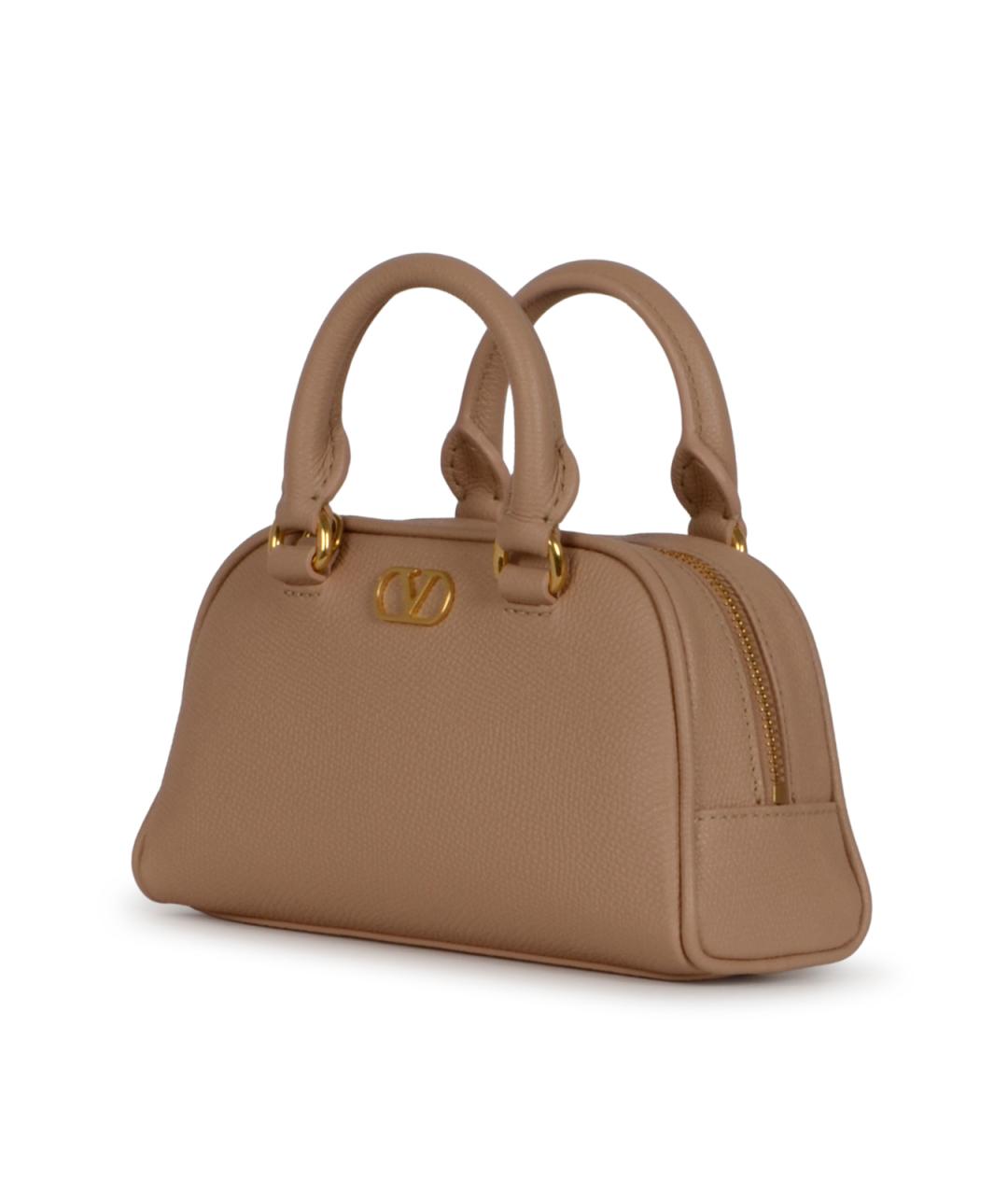 VALENTINO Бежевая кожаная сумка тоут, фото 2