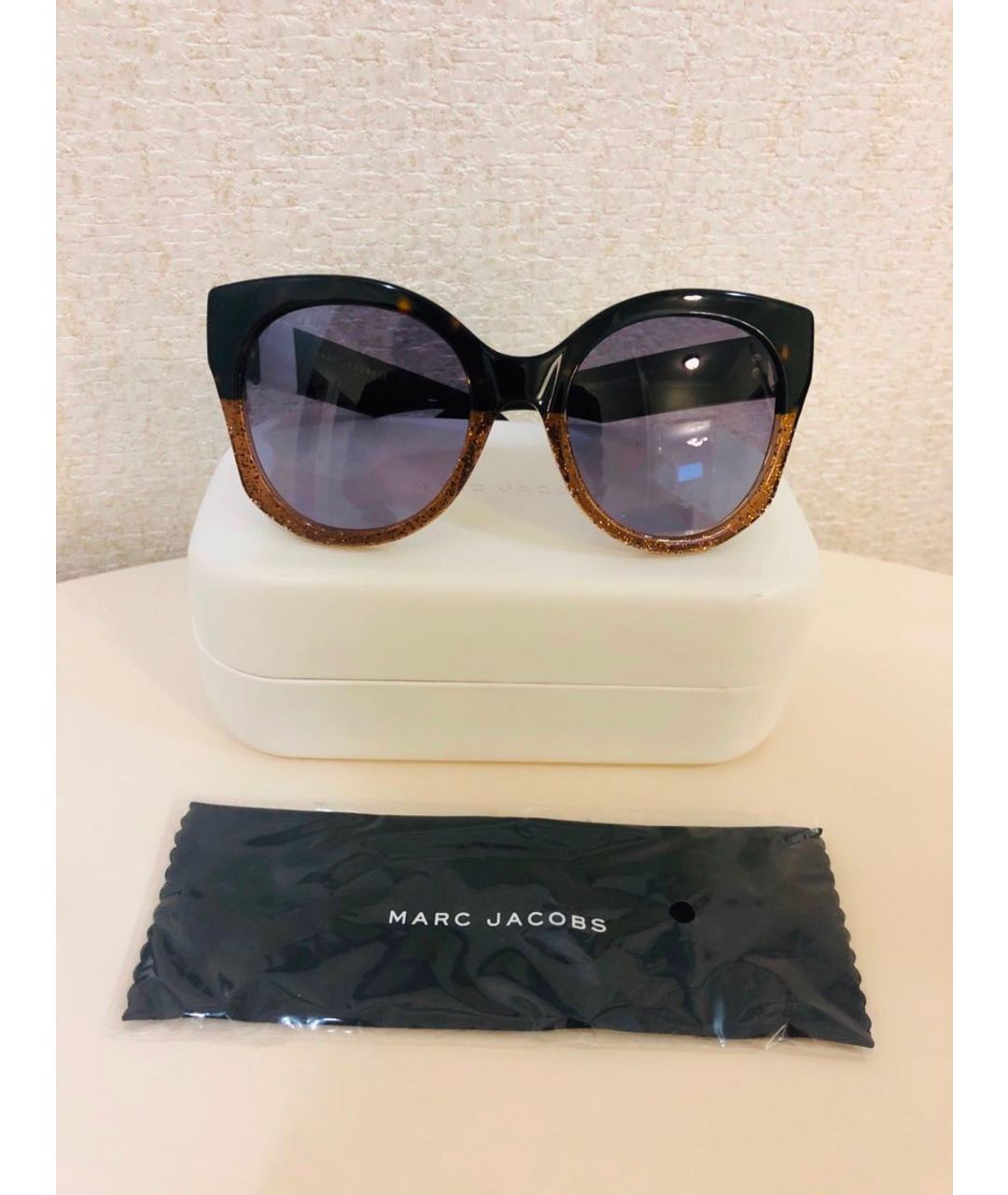 MARC JACOBS Коричневые пластиковые солнцезащитные очки, фото 4