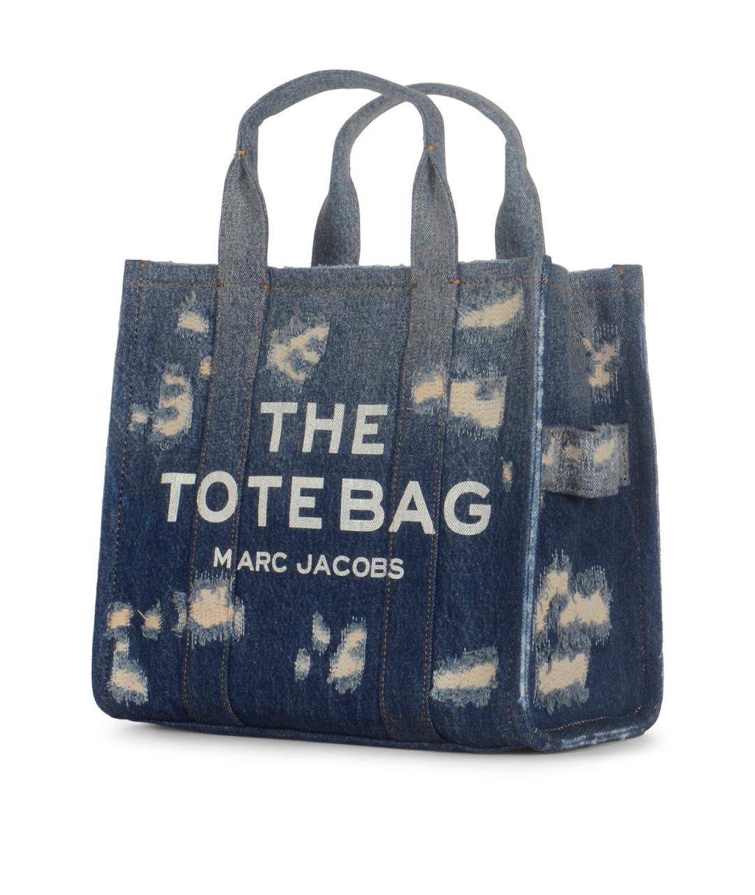 MARC JACOBS Темно-синяя хлопковая сумка тоут, фото 2