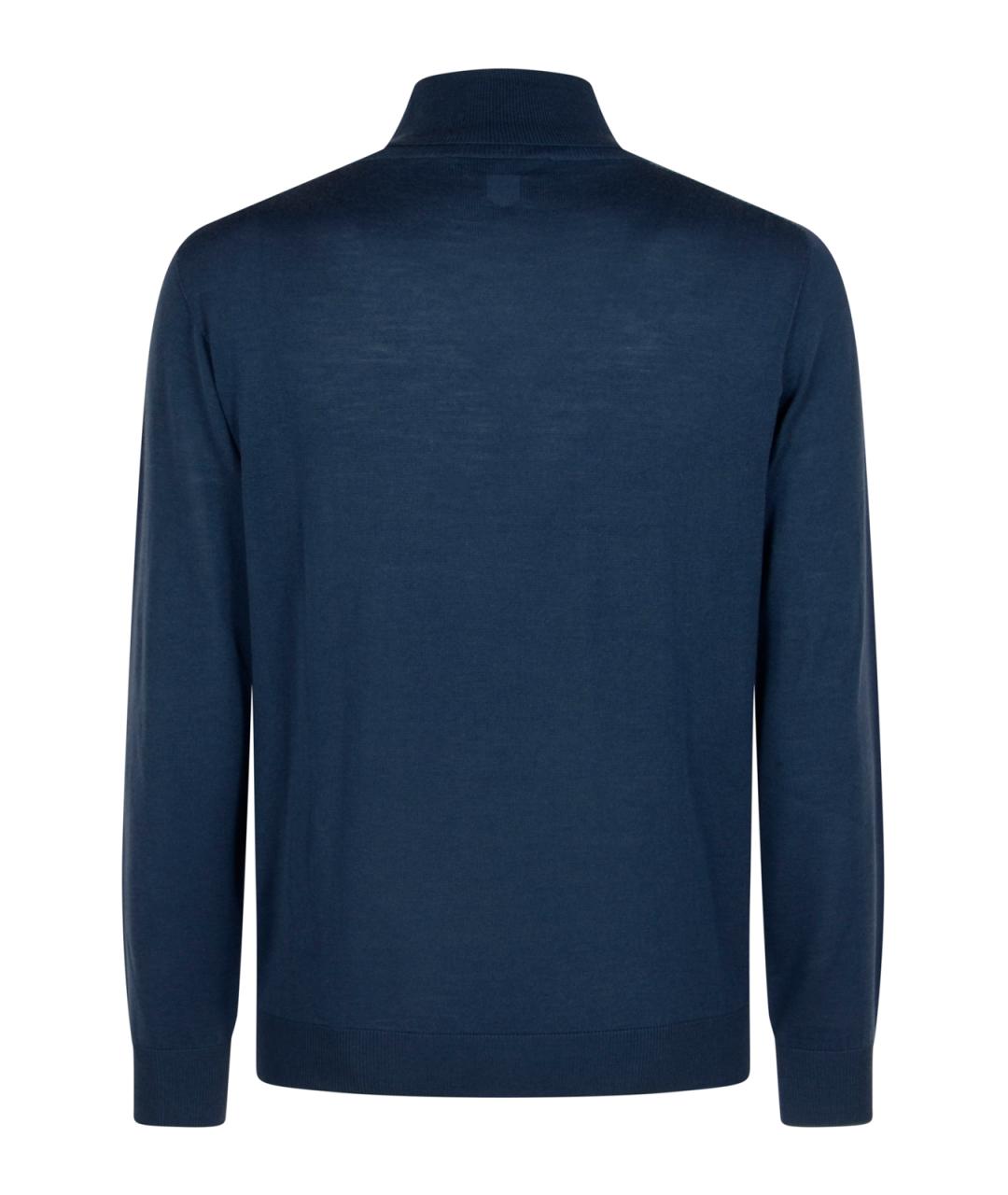 CANALI Синий шерстяной джемпер / свитер, фото 2