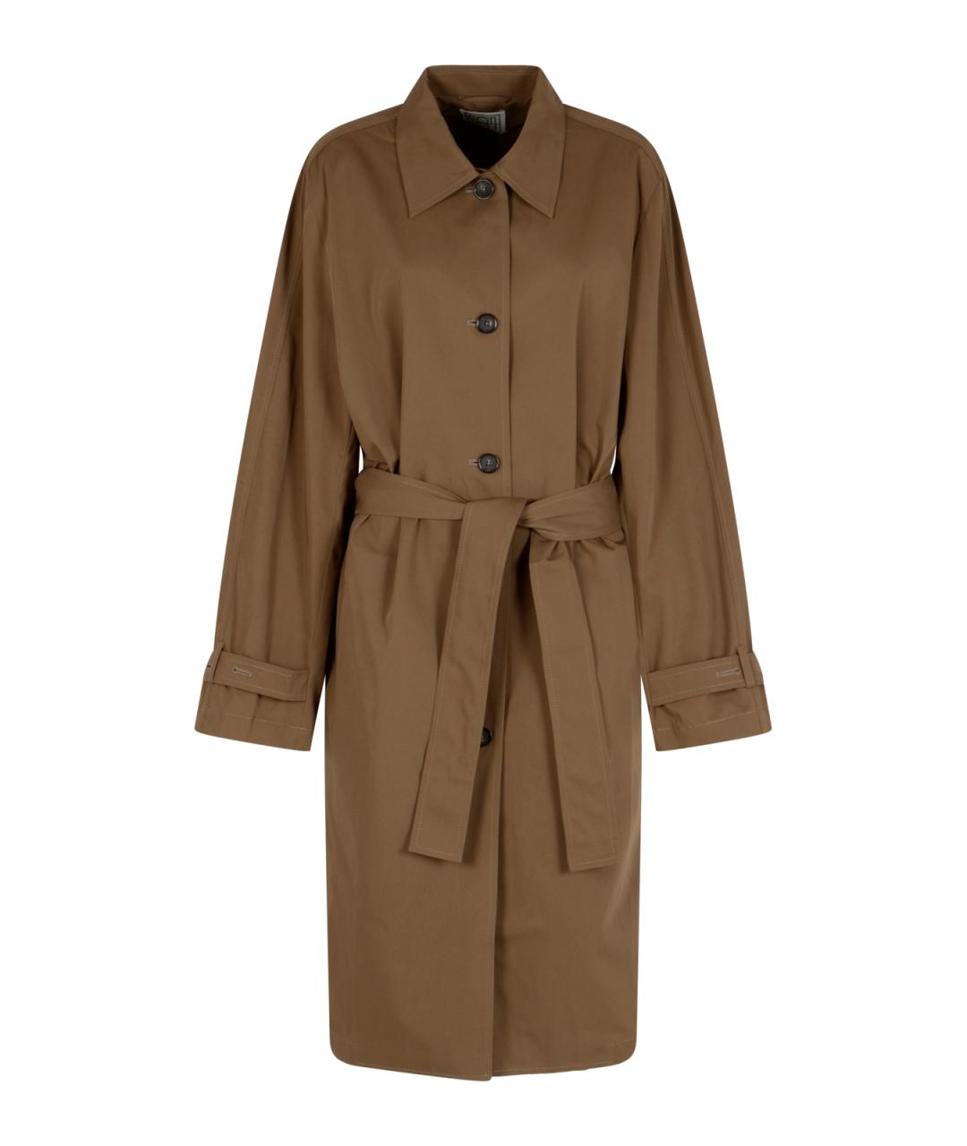 TOTEME Коричневое хлопковое пальто, фото 1