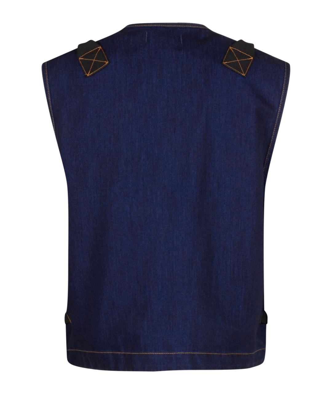 STONE ISLAND Синий хлопковый жилет, фото 2