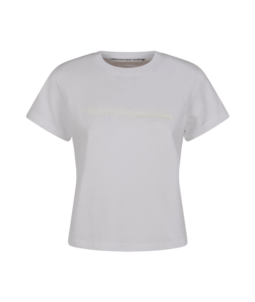 ALEXANDER WANG Белая хлопковая футболка, фото 1