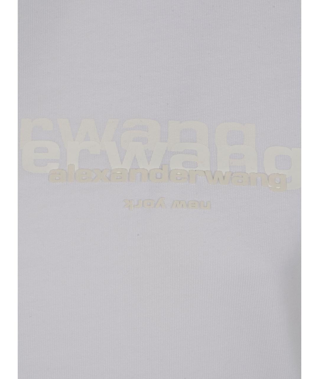 ALEXANDER WANG Белая хлопковая футболка, фото 3