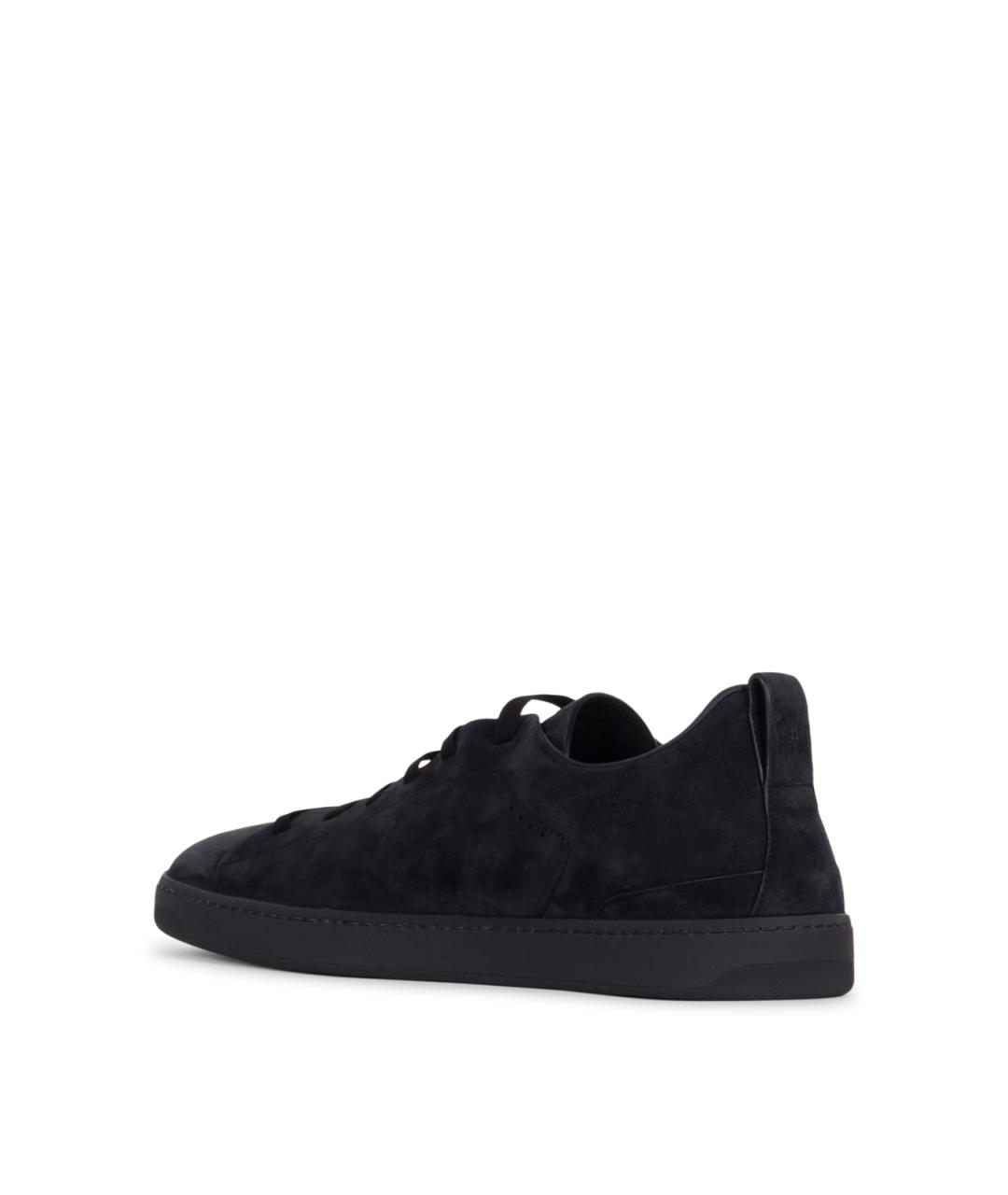 CHURCH'S Темно-синие кожаные низкие кроссовки / кеды, фото 3