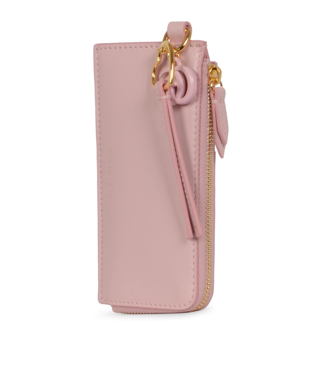 GUCCI Розовый кожаный кошелек, фото 2