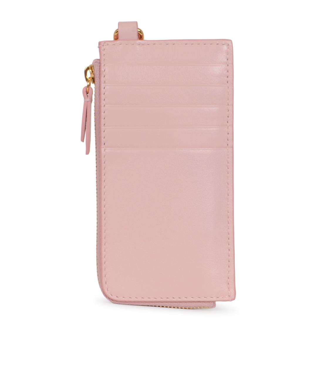 GUCCI Розовый кожаный кошелек, фото 3