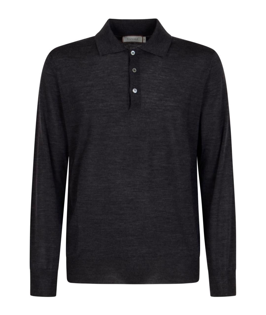 CANALI Черный шерстяной джемпер / свитер, фото 1