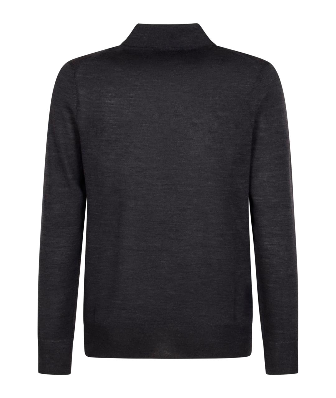 CANALI Черный шерстяной джемпер / свитер, фото 2