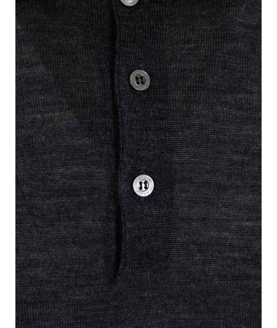 CANALI Черный шерстяной джемпер / свитер, фото 3